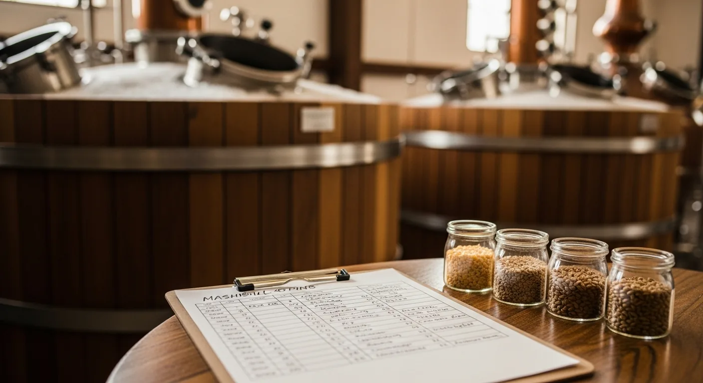 Production planning and mashbill management for consistent whiskey